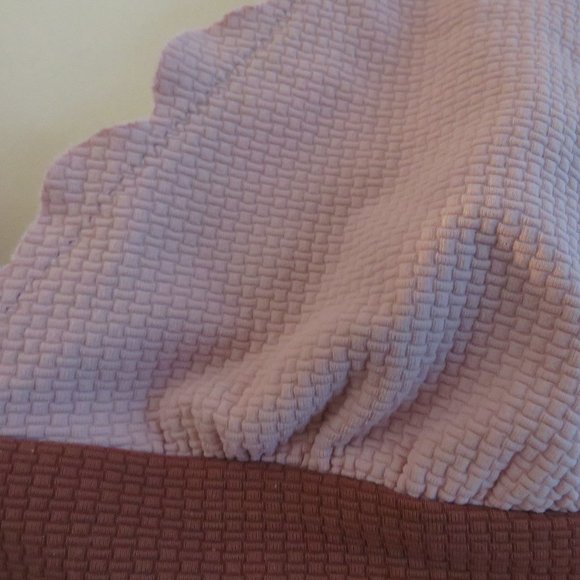 MARYSIA Santa Clara Scalloped Light Pink Textured Triangle Bikini Top - Size XS - Picture 5 of 15